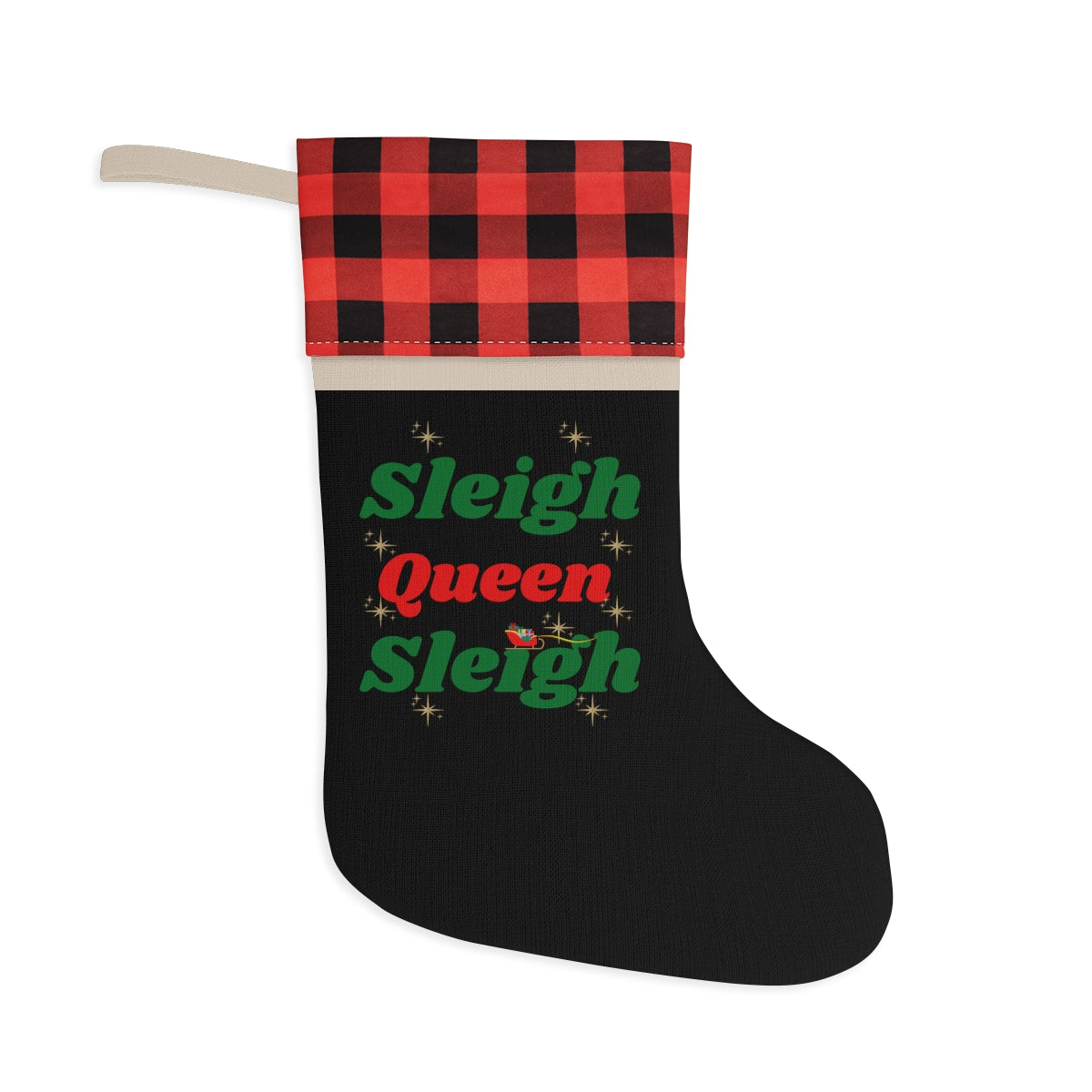 Sleigh Queen Sleigh (Black) Christmas Stocking