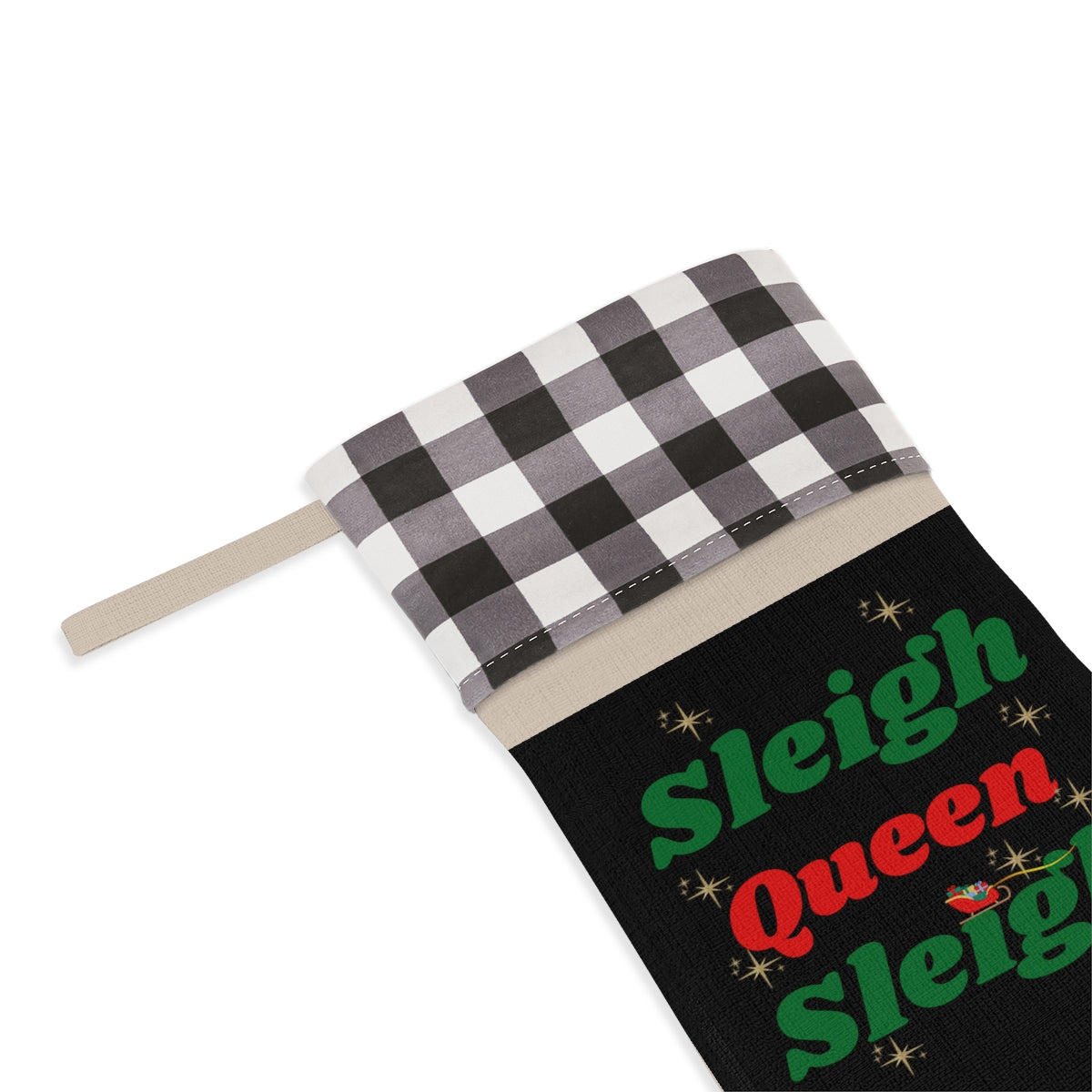 Sleigh Queen Sleigh (Black) Christmas Stocking