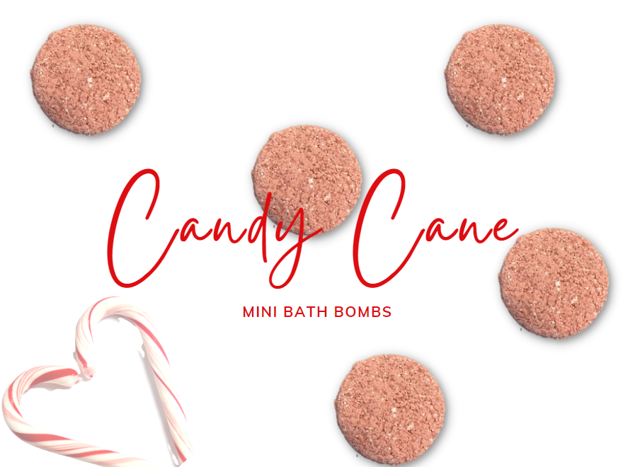 Candy Cane Mini Bath Bombs