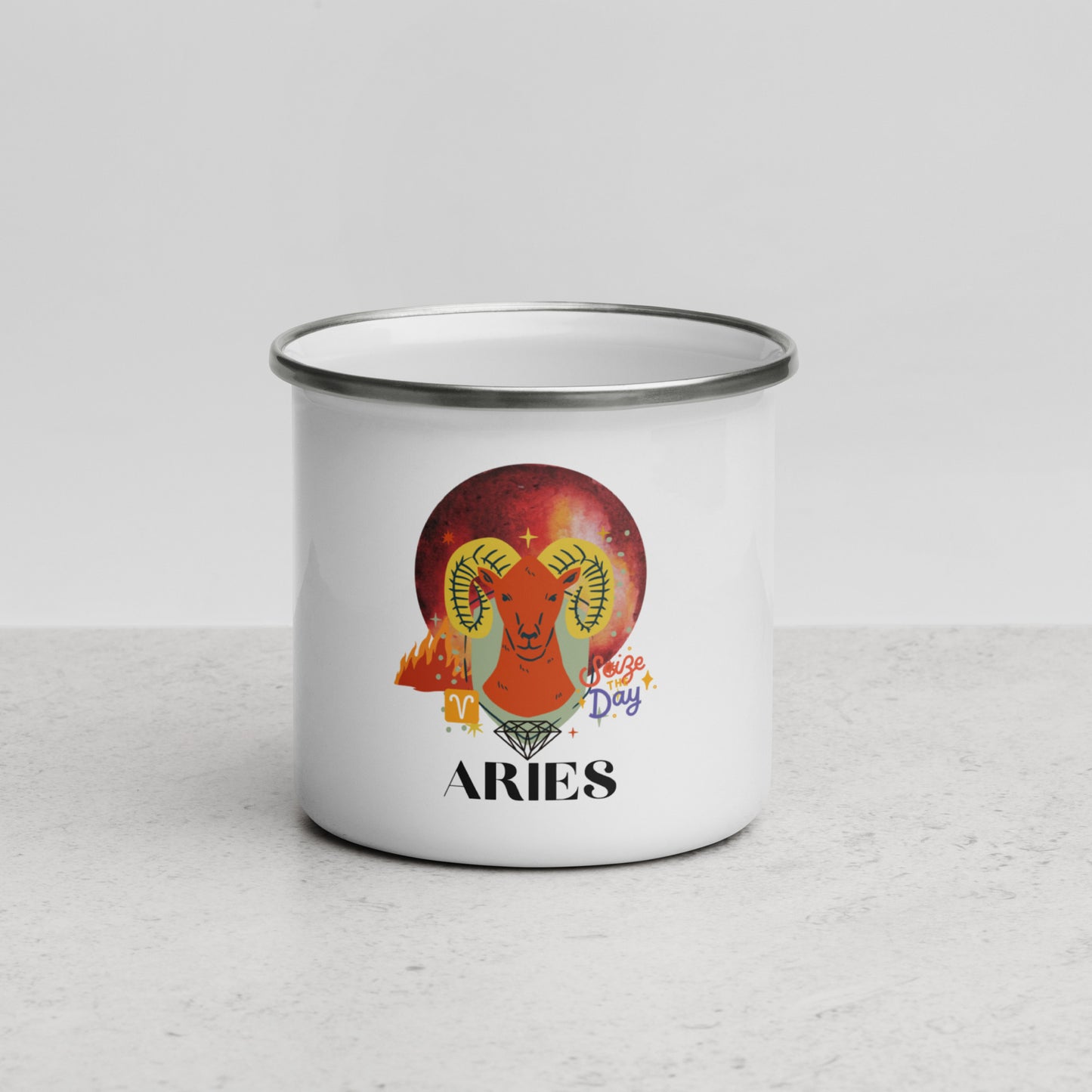 Aries Enamel Mug