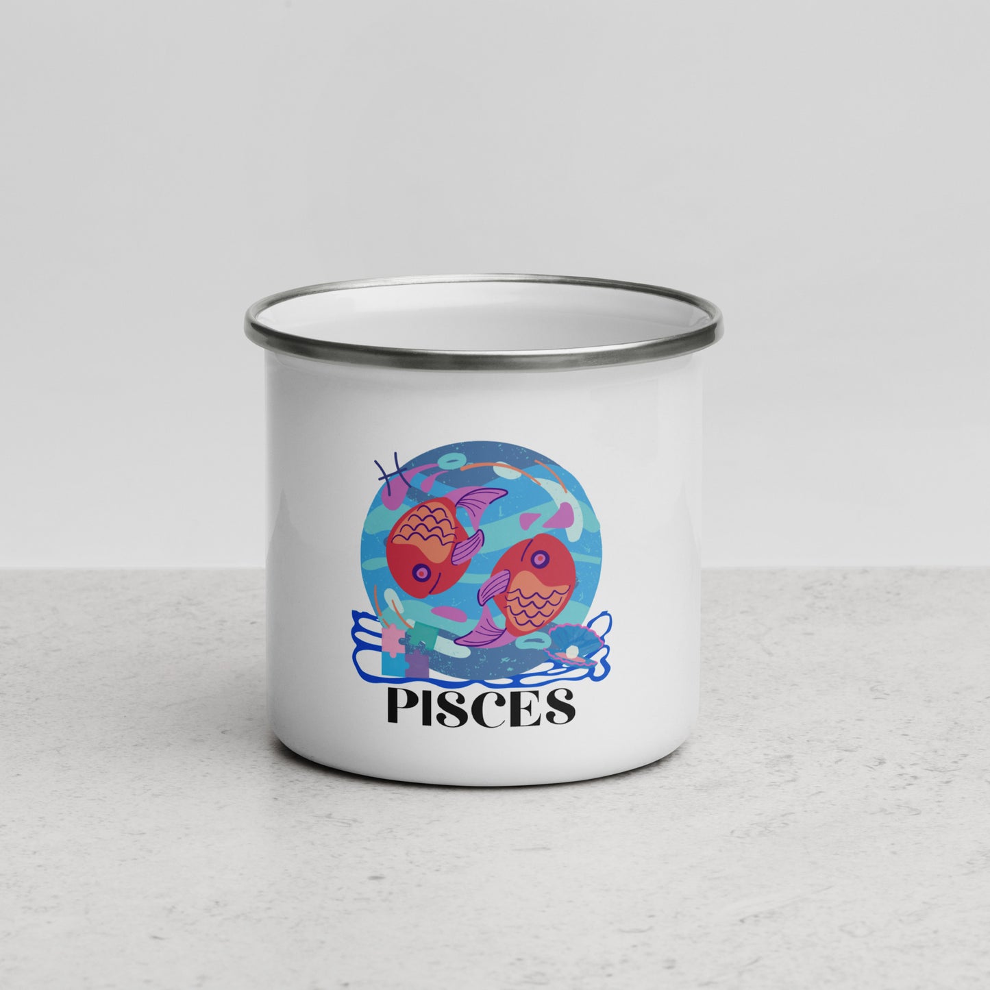 Pisces Enamel Mug