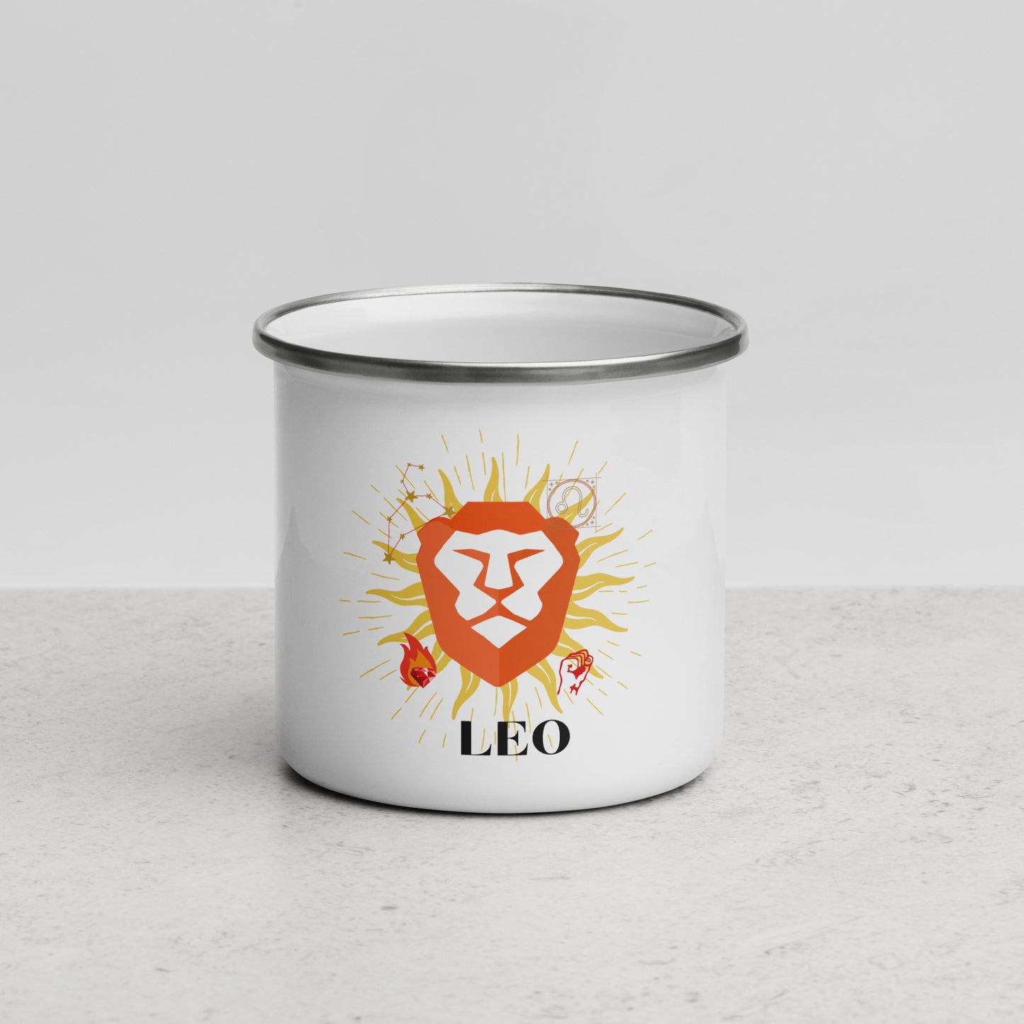 Leo Enamel Mug