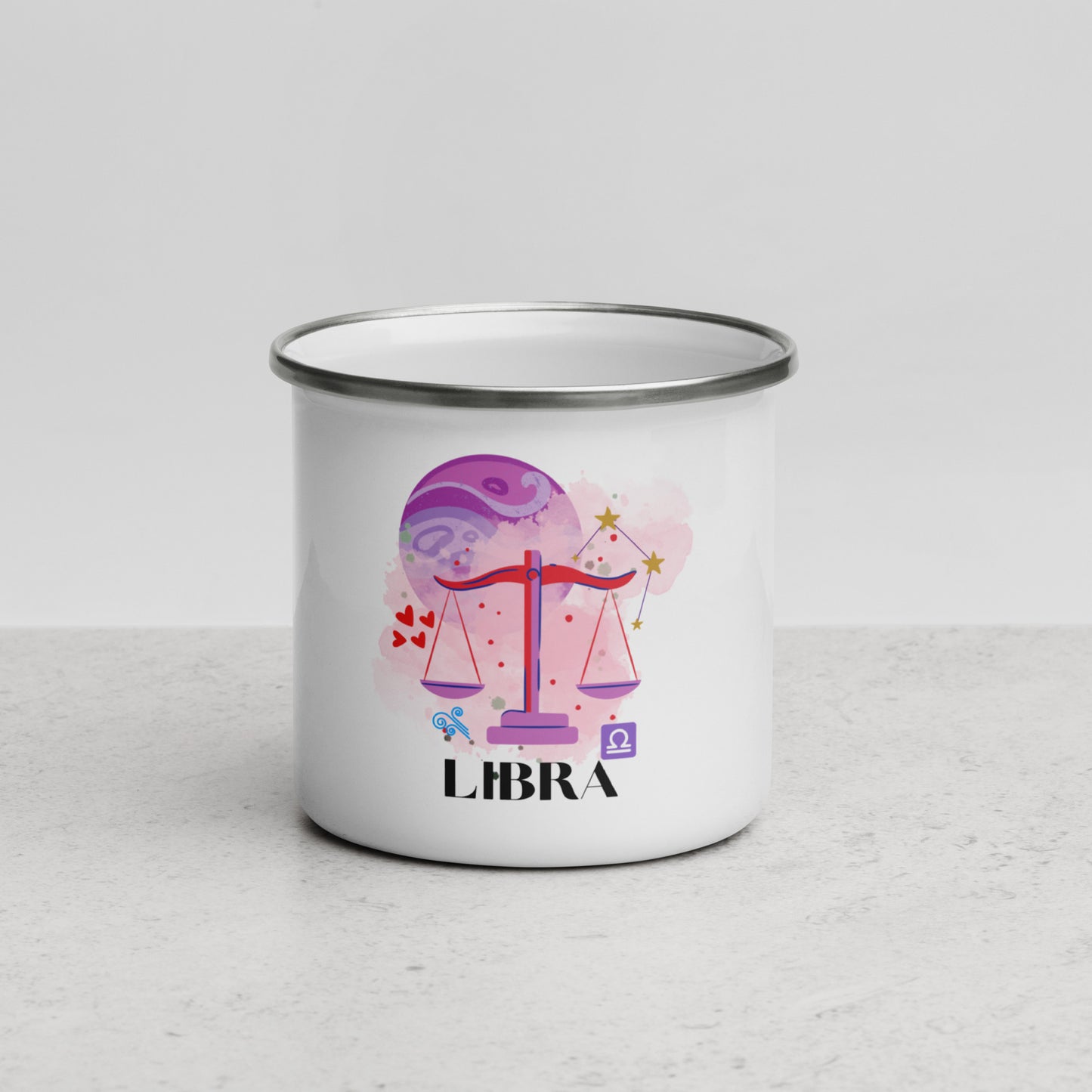 Libra Enamel Mug