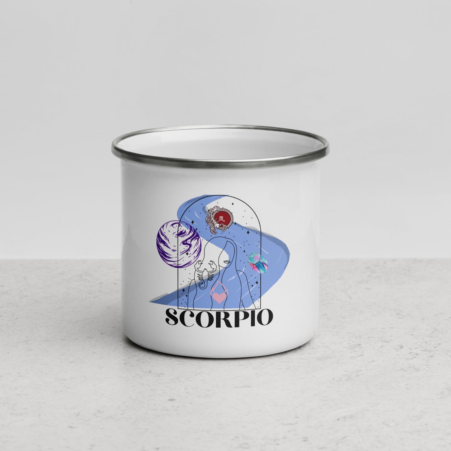 Scorpio Enamel Mug