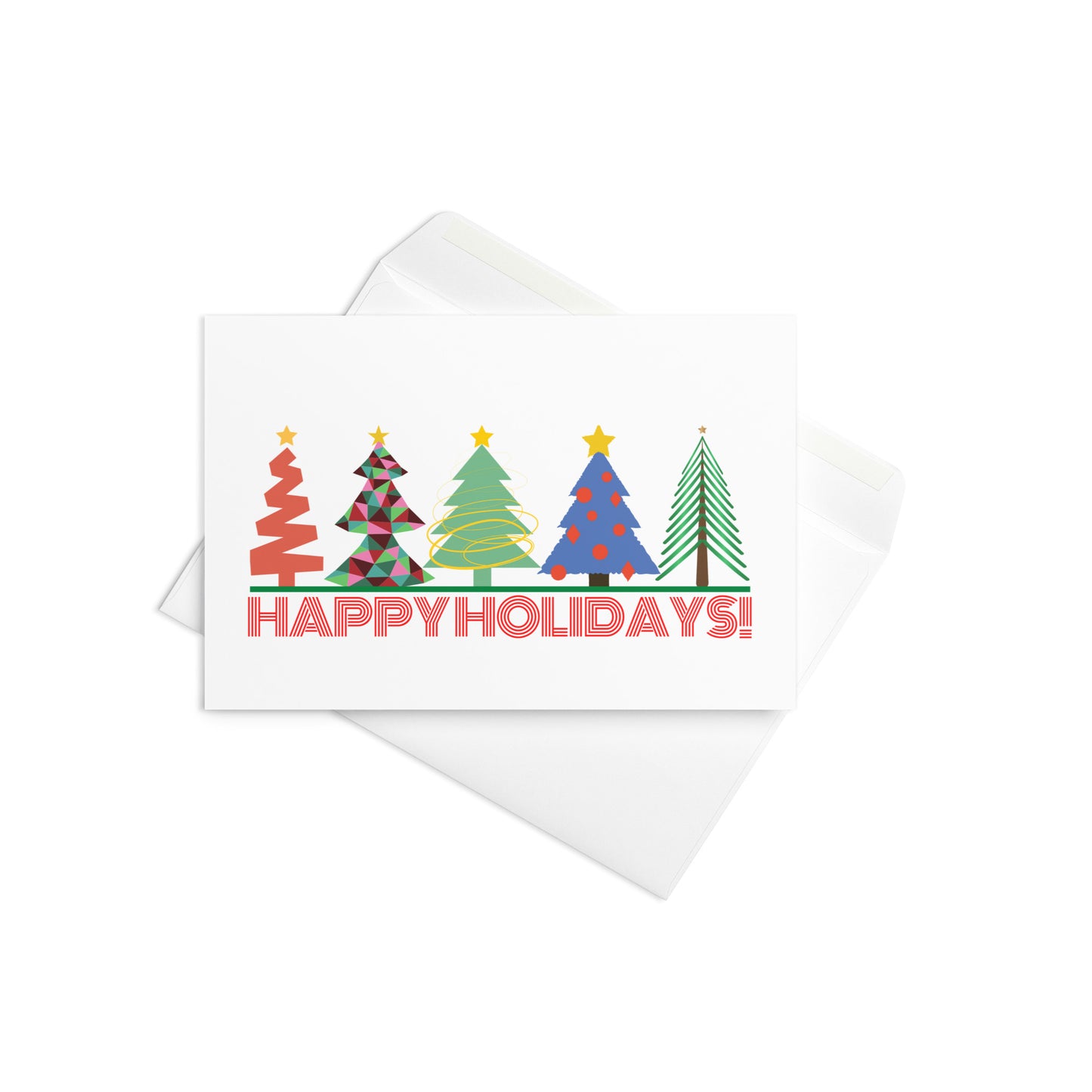 Happy Holiday's Greeting cards- Set of 10 Blank Greeting Cards and Envelopes